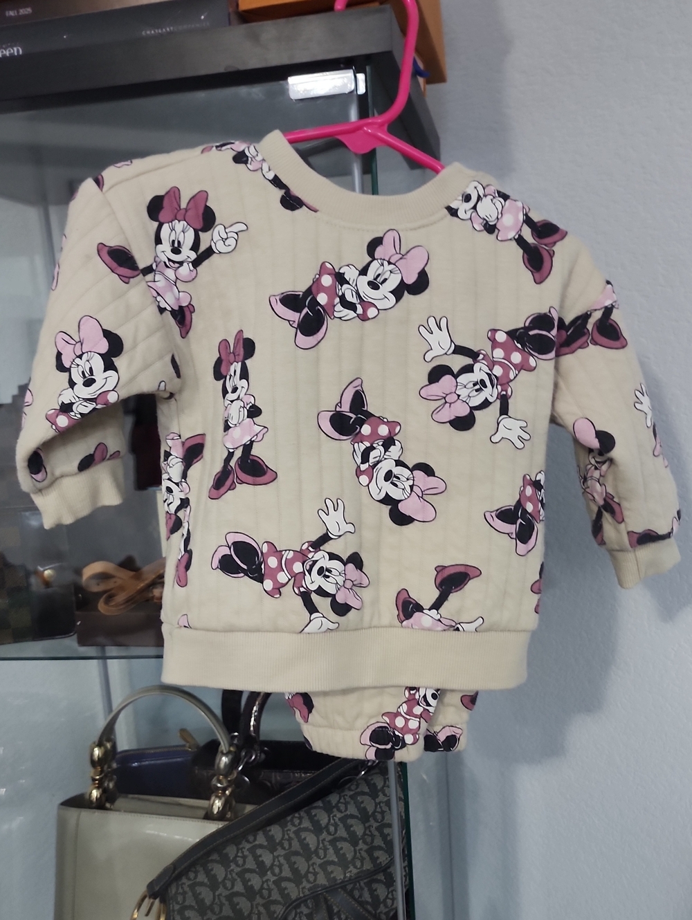 Disney Minnie Mouse Cream Pullover Sweatshirt with Matching Pants - 12M